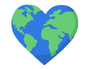 A heart-shaped earth